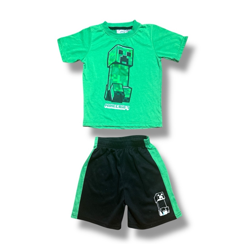 Green Creeper Minecraft Pajama Set